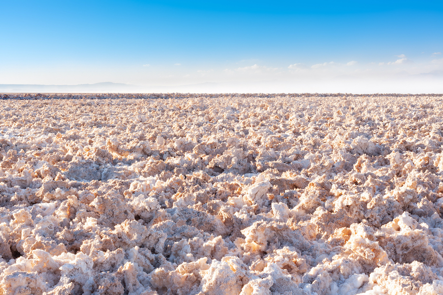 Slika zalog litija v salar de atacama v puscavi Atacama v Cilu 29052029